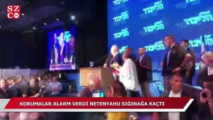 Korumalar alarm verdi Netanyahu sığınağa kaçtı!