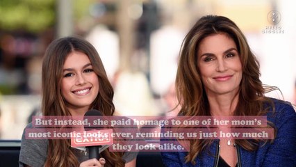 Kaia Gerber twinned with mom Cindy Crawford’s throwback look, and we love these two