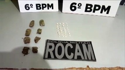 Adolescente é detido pela Polícia Militar com crack e maconha