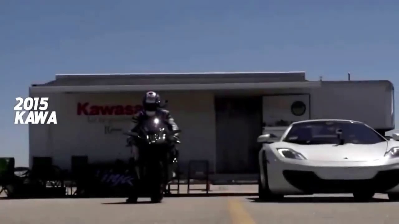 Kawasaki Ninja H2r vs Bugatti Veyron Drag Race Lamborghini Aventador vs F16 Fighting Falcon