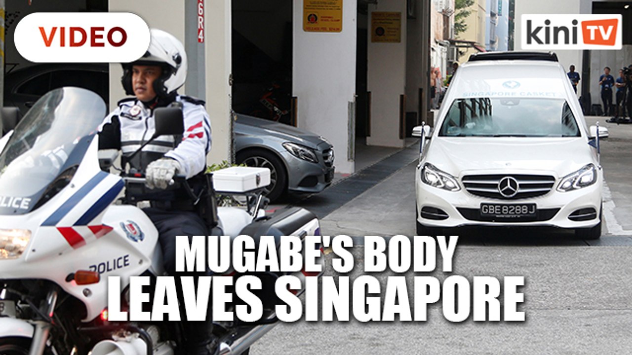 Mugabe's body leaves Singapore for burial in Zimbabwe