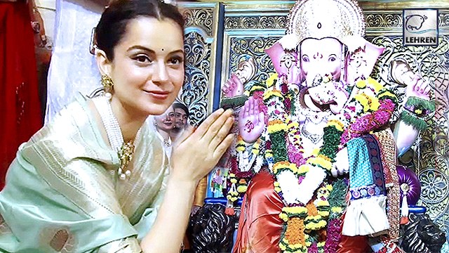 Kangana Ranaut Visits Andheri Cha Raja To Seek Bappa's Blessings