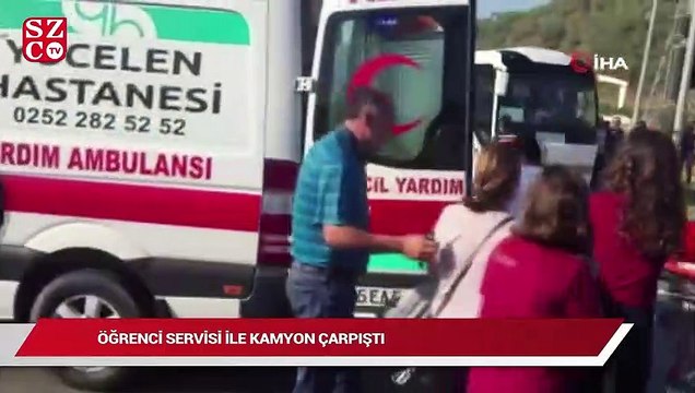 Öğrenci servisi ile kamyon çarpıştı: Çok sayıda öğrenci yaralandı