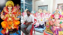 వినాయకుడి అద్దె విగ్రహాలకు మంచి డిమాండ్ || Good Demand For Rent Statues Of Lord Ganesha In Bangalore