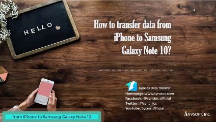 How to Transfer Data from iPhone to Samsung Galaxy Note 10?