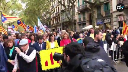 Insultos a ERC en la ofrenda floral el día de la Diada