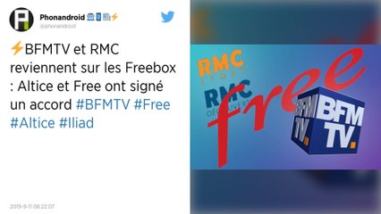 Iliad et Altice trouvent un accord pour la diffusion de BFMTV via les Freebox