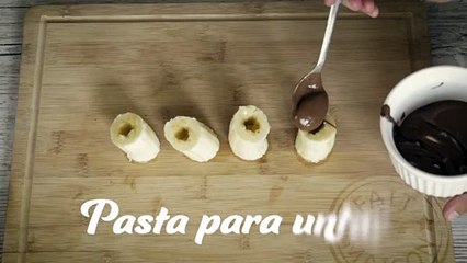 Rosquillas de chocolate y plátano