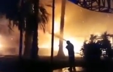 Cagliari - Incendio devasta pizzeria vicino stadio (11.09.19)