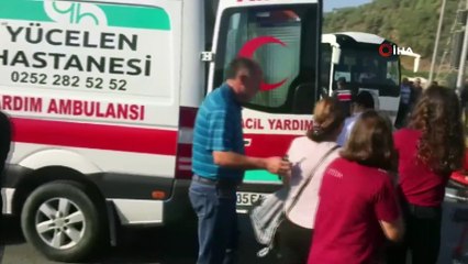 Öğrenci servisi ile kamyonun çarpıştığı o kazanın güvenlik kamera görüntüleri ortaya çıktı