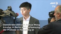 Joshua Wong in Berlin: Proteste in Hongkong werden nicht aufhören