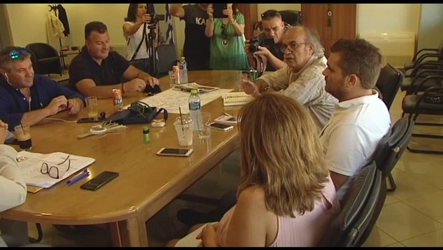 Συνάντηση Παπαθωμά με τη νέα δήμαρχο Ορχομενού Βούλα Καράλη