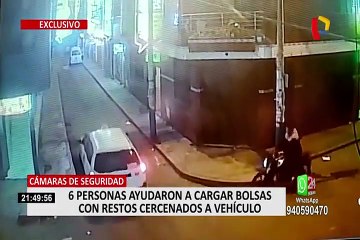 Cámaras de seguridad: seis personas ayudaron a cargar bolsas con restos en taxi