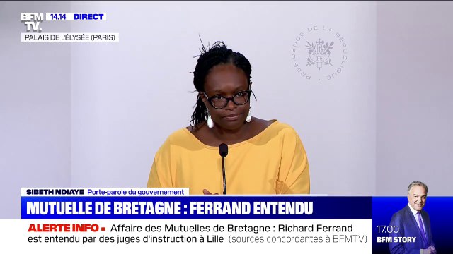 En raison de la séparation des pouvoirs, Sibeth Ndiaye ne fera pas de commentaire sur le fait que Richard Ferrand est entendu par des juges d'instruction à Lille