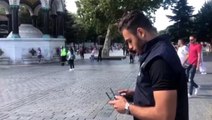 İstanbul polisinden turistlere drone ile anons
