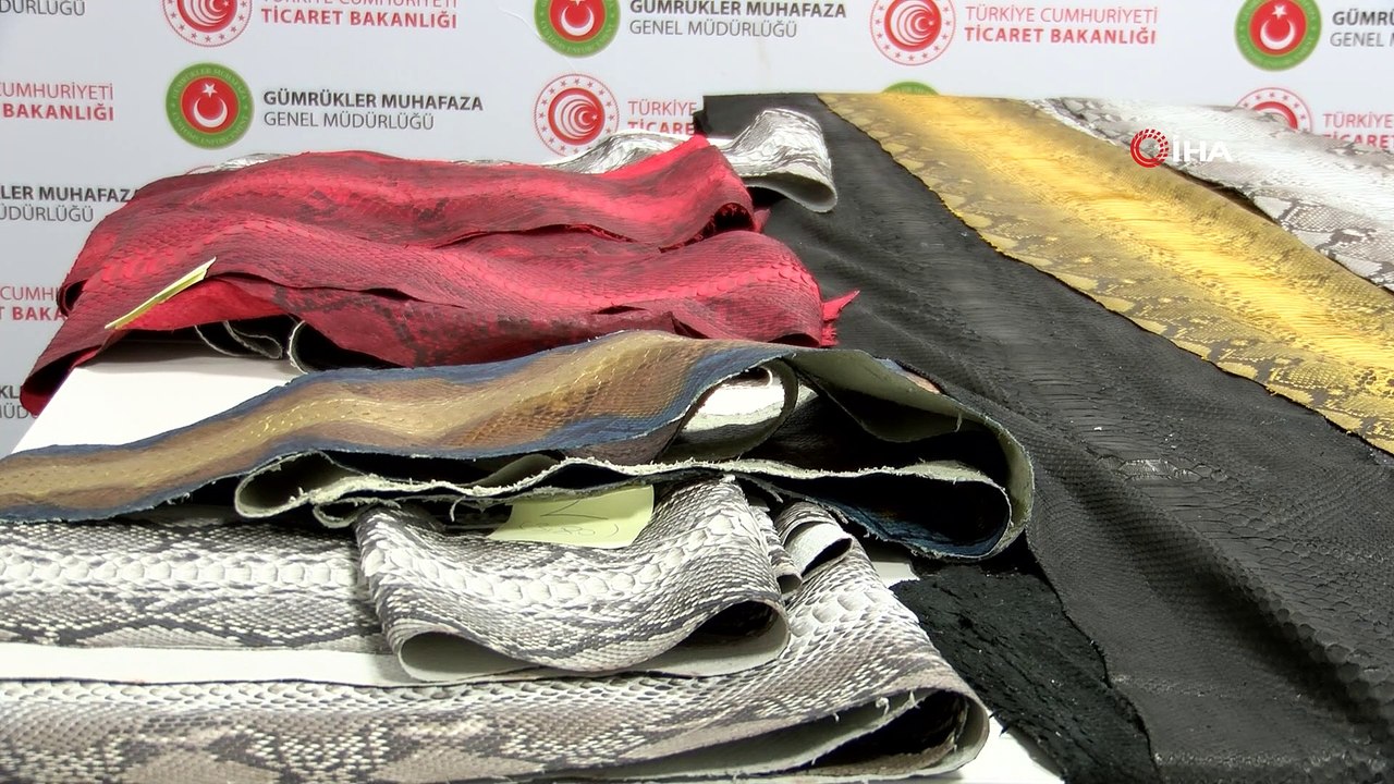 İstanbul Havalimanı'nda yakalanan yılan derilerinin değeri 320 bin TL