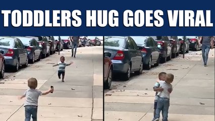 Two toddlers hug each other on the streets of New York, video goes viral |OneIndia News