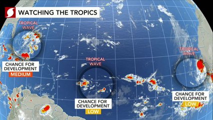 Tropics stirring as Atlantic hurricane season peaks