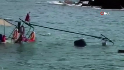 Tekne battı, balıkçılar seferber oldu