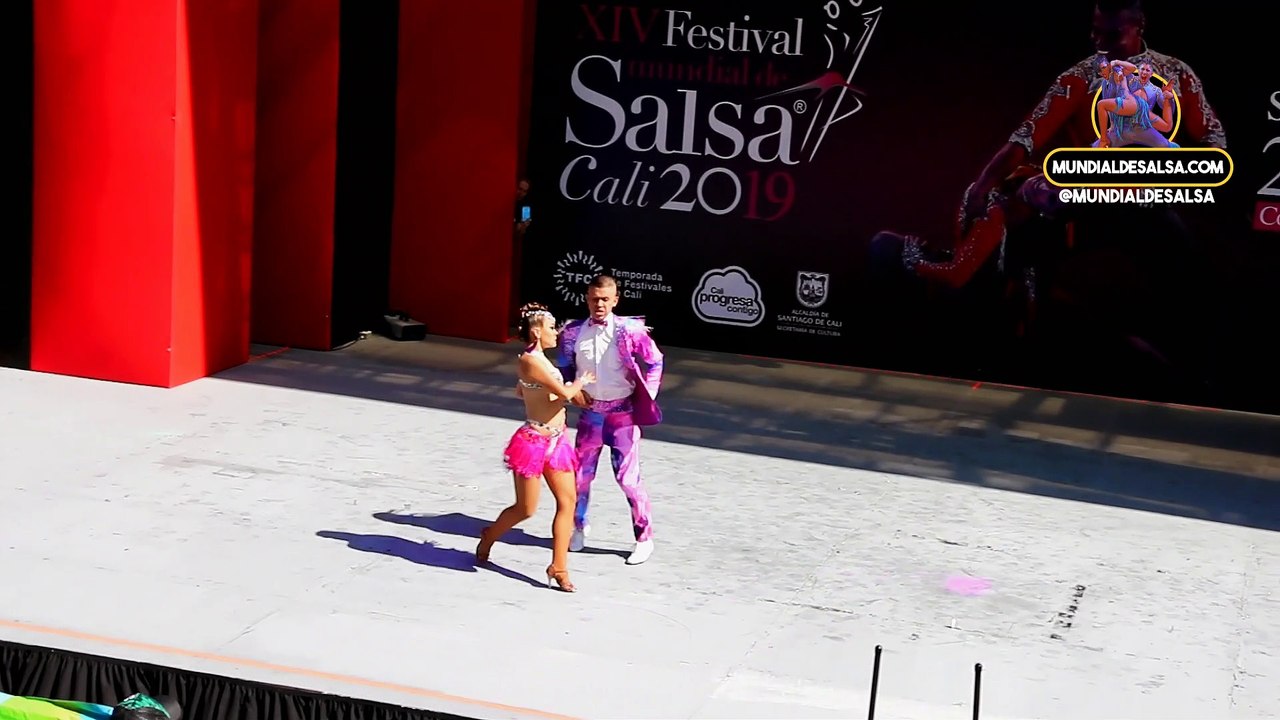 Laura Isabel Perdomo y Miguel Ángel Rodríguez, Pareja Salsa en Linea, XIV Festival Mundial de Salsa Cali 2019