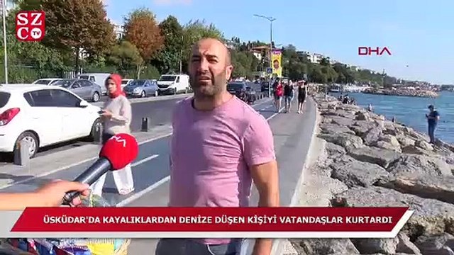 Üsküdar'da denize düşen vatandaş son anda kurtarıldı