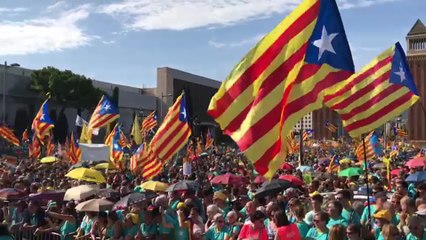 A punto de empezar la manifestación de la ANC por la Diada