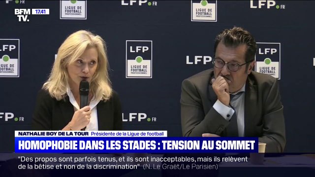 Homophobie dans les stades: la présidente de la Ligue de football, Nous devons trouver le chemin qui nous permettra de sortir grandi et plus uni face à cette situation