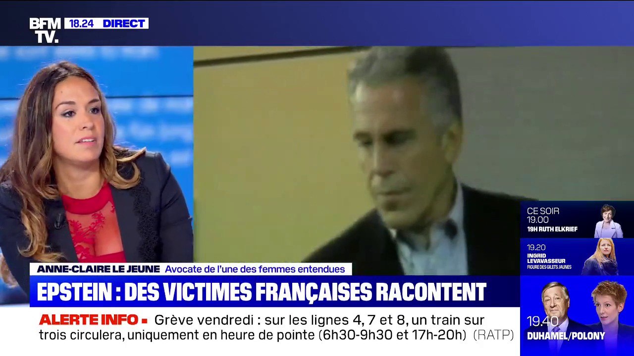 "Quand on voit qui ont a en face, des hommes extrêmement puissants (...) encore 28 ans après, c'est compliqué de porter plainte", déclare l'avocate de l'une des femmes entendues dans l'affaire Epstein