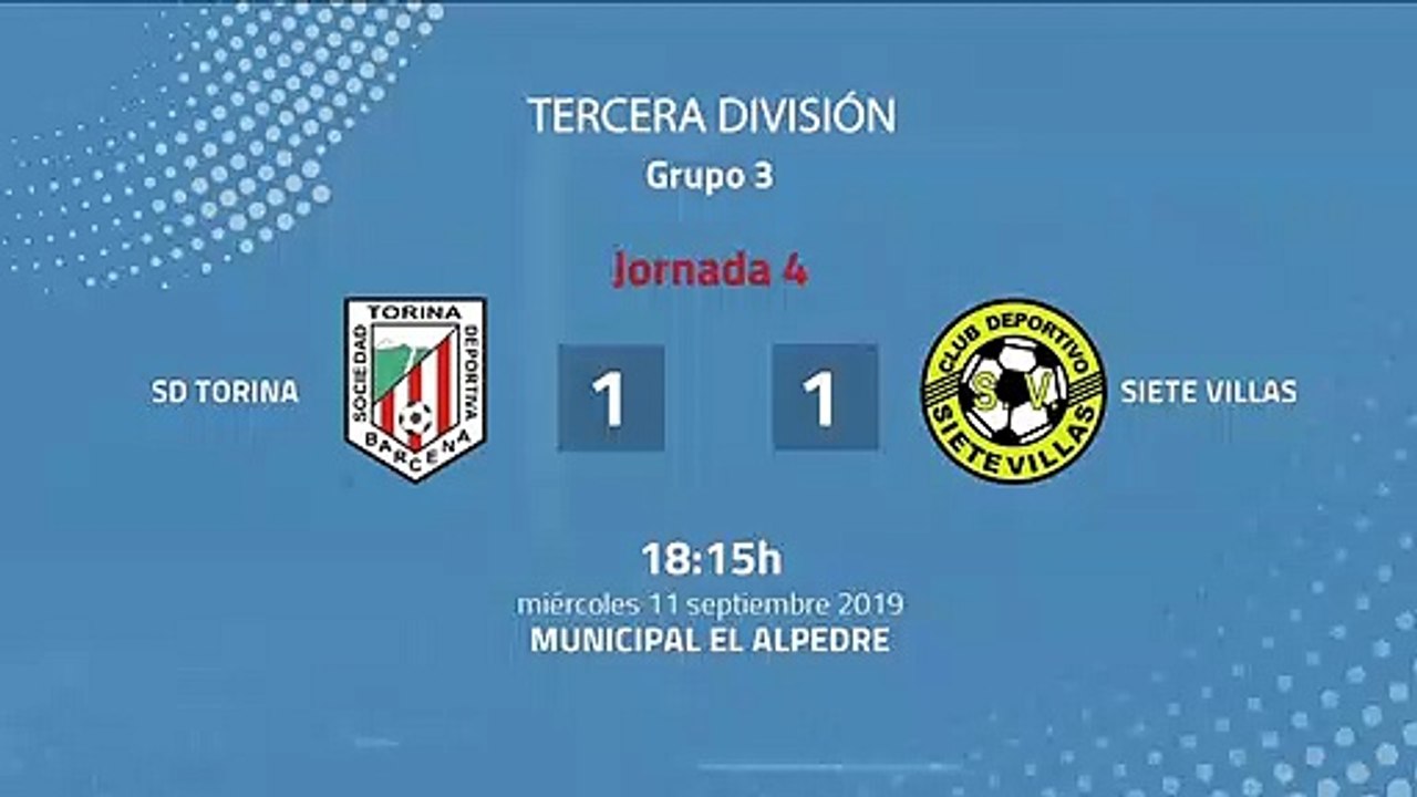 Resumen partido entre SD Torina y Siete Villas Jornada 4 Tercera División