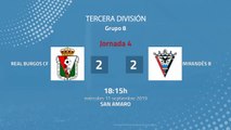 Resumen partido entre Real Burgos CF y Mirandés B Jornada 4 Tercera División