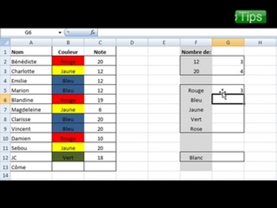 Video NB.SI sous Excel 2007 et inferieurs