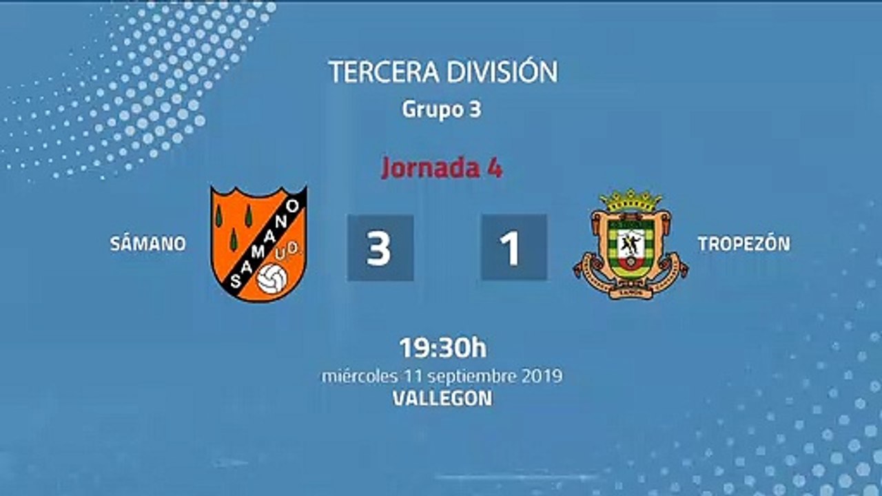 Resumen partido entre Sámano y Tropezón Jornada 4 Tercera División