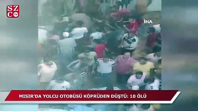 Mısır'da yolcu otobüsü köprüden düştü: 10 ölü