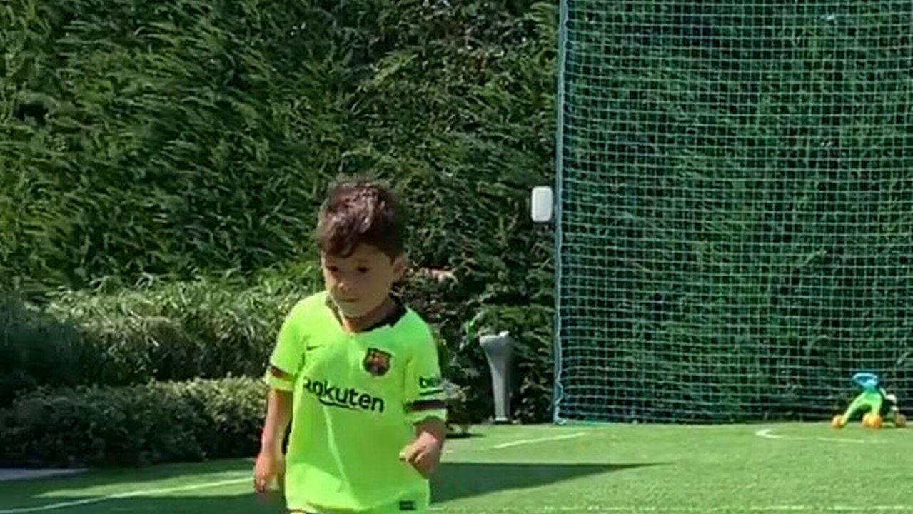 Mateo Messi. Vídeo Instagram (@antonelaroccuzzo)