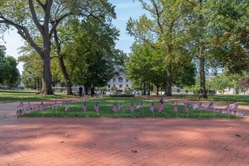 Thousands of American Flags Honor the Fallen of 9/11 on the Grounds of the U.S. Naval Academy