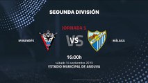 Previa partido entre Mirandés y Málaga Jornada 5 Segunda División