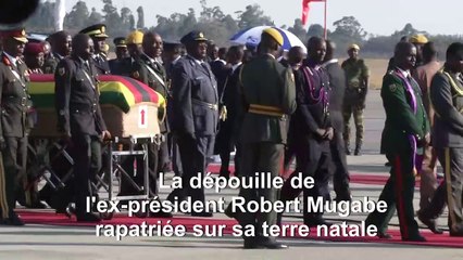 La dépouille de Mugabe rapatriée au Zimbabwe pour ses funérailles nationales