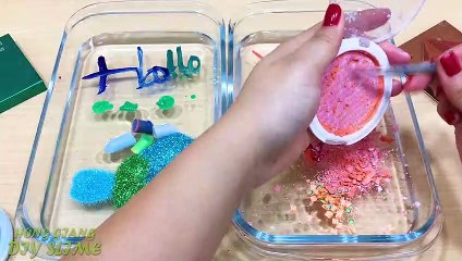 BLUE vs ORANGE! Mixing Makeup Eyeshadow into Clear Slime! Special Series #105 Satisfying Slime