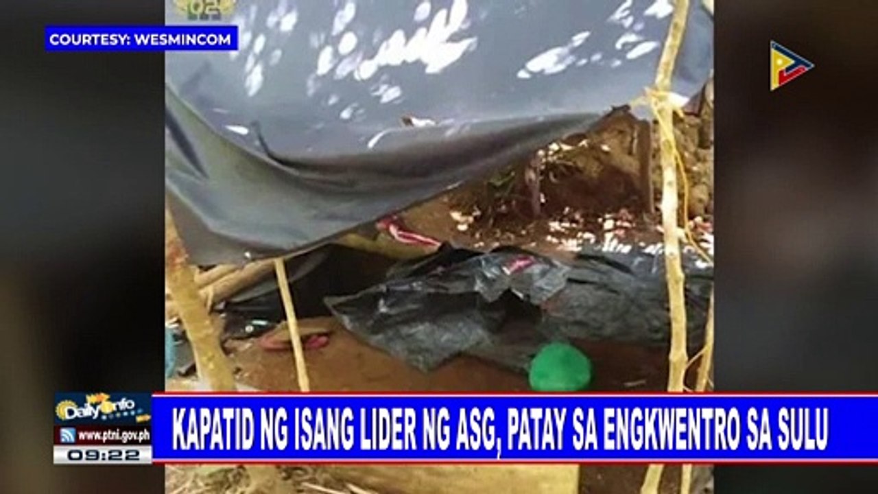 Kapatid ng isang lider ng ASG, patay sa engkwentro sa Sulu
