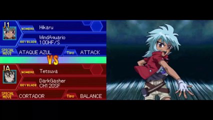 Beyblade Metal Masters NDS - Modo Arcade con Hikaru #MetalFight #Wind_Aquario #RJ_Anda