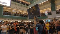 Hundreds gather in shopping malls to sing new protest song, ‘Glory to Hong Kong’