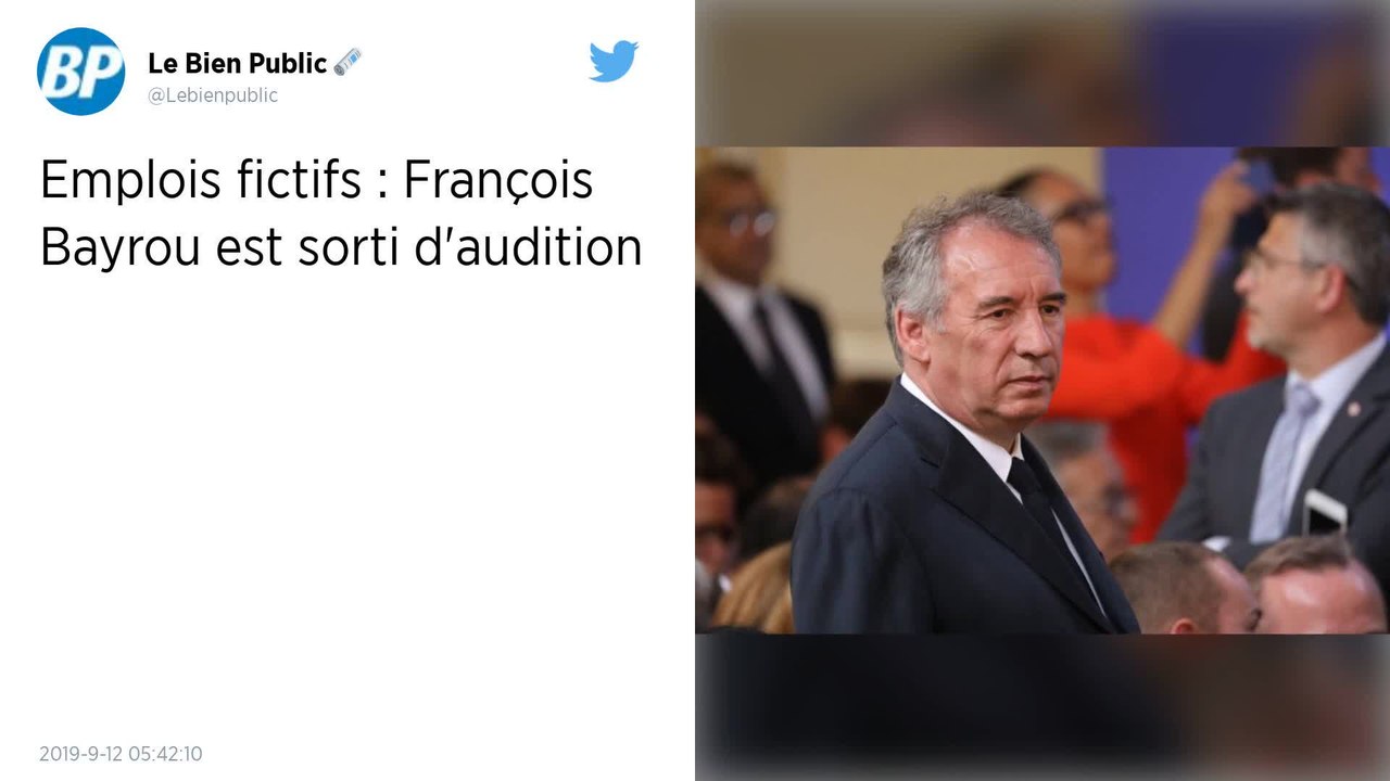 Affaire des assistants parlementaires du Modem : Bayrou se dit « très content » à l’issue de son audition