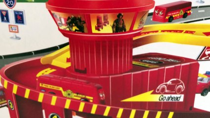Fire Brigade Fire Station Elevator Spiral Ramp Unboxing Demo Review