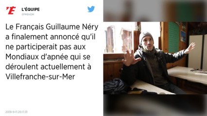 Apnée : À 2 jours de son entrée en lice, Guillaume Néry renonce aux Mondiaux