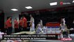 Celebración en vestuarios tras la última victoria de la selección española de baloncesto