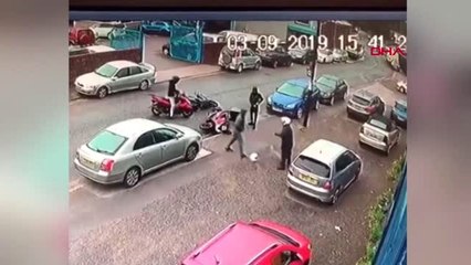 Motosikletli, diğer 3 hırsıza böyle karşı koydu