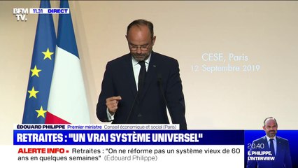 Éedouard Philippe assure que l'entrée dans le nouveau système de retraites "concernera les personnes nées après 1963"