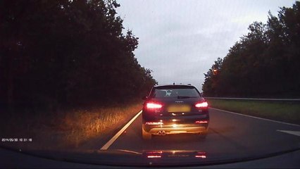 Dash cam footage Bucks near miss