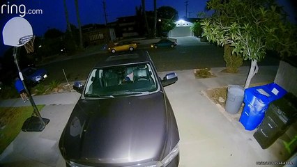 Sidewalk Warrior Scratches Car