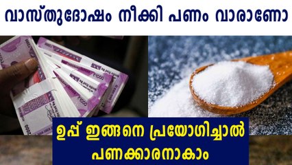 വാസ്തുദോഷം നീക്കി പണം വരാന്‍ ഉപ്പ് ഇങ്ങനെ | Boldsky Malayalam